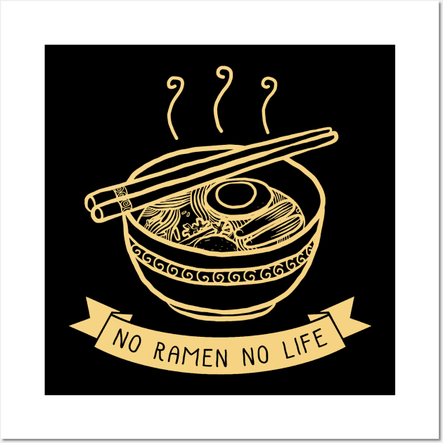 no ramen no life Wall Art by Egit